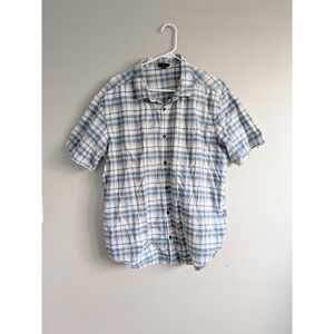 Patagonia Organic Cotton Plaid Short Sleeve Button Up Shirt XL
